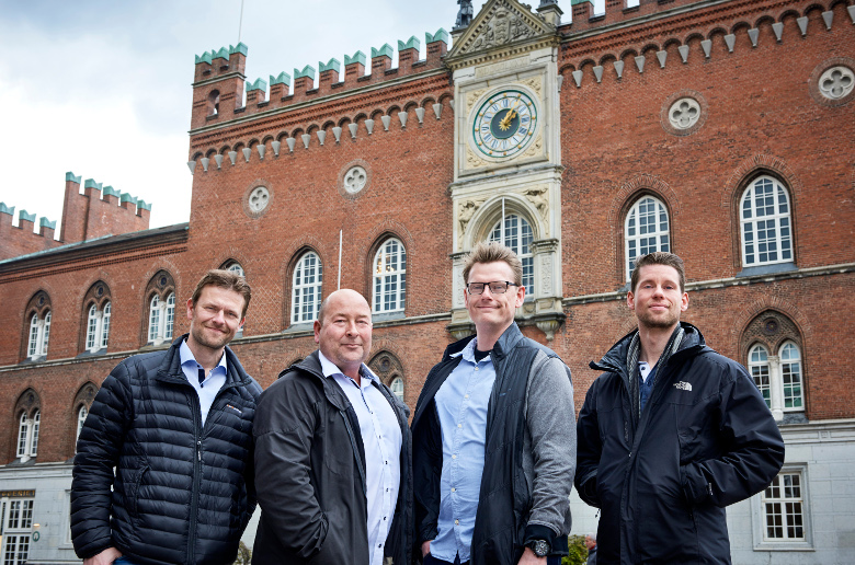 Teamet: Jakob Rasmussen, K&L, Niels Knokgård, ebmpapst, Rasmus Storm Hansen, Rambøll og Troels Groth Harpøe, Odense kommune.